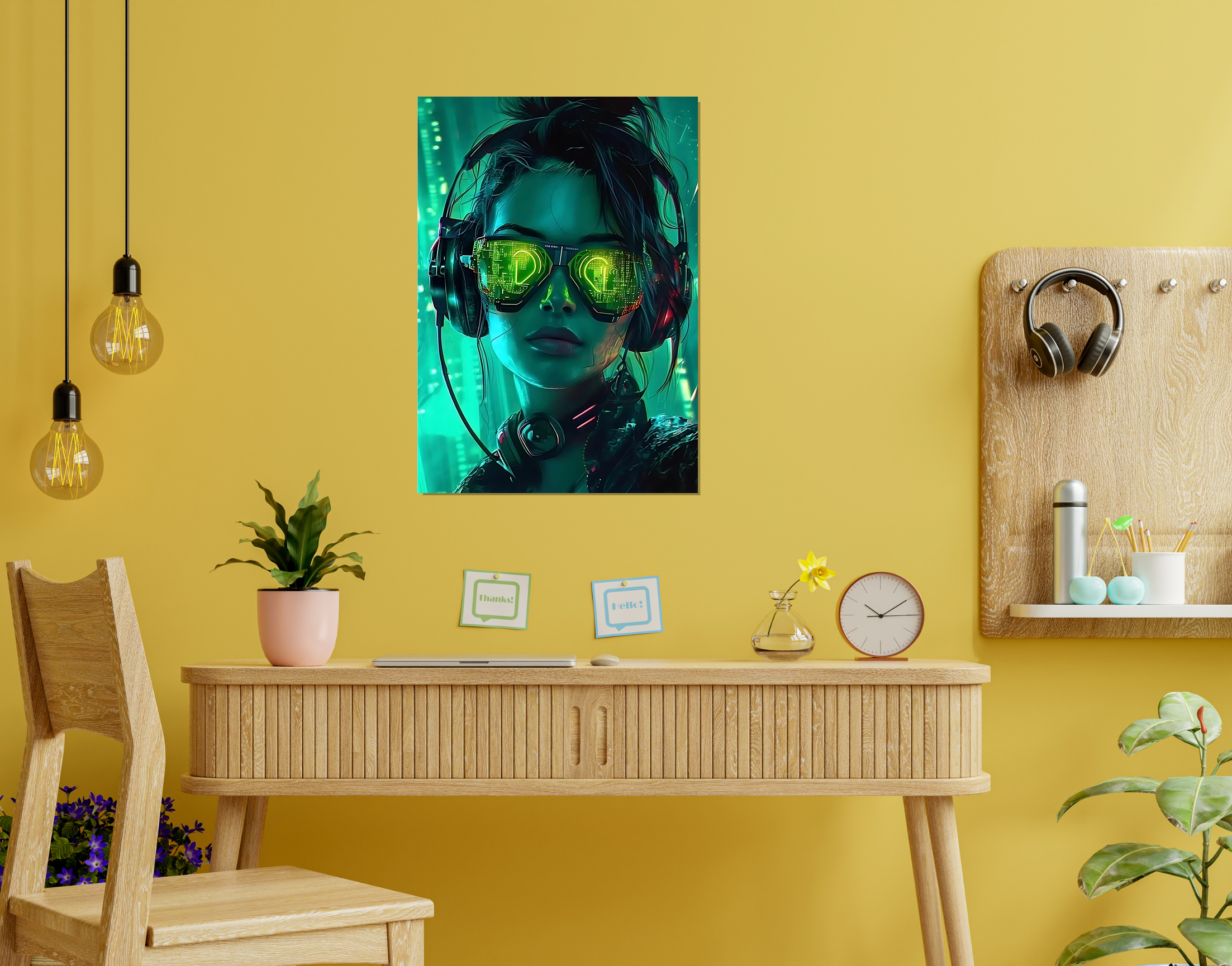 "AI women- Boss Look"- Shiny & Sturdy Metallic Poster  Art That Pops & Sticks