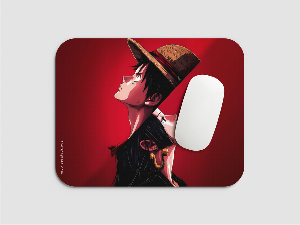 "LUFFY AND BOA" Mousepad Enhance Your Workspace with Style