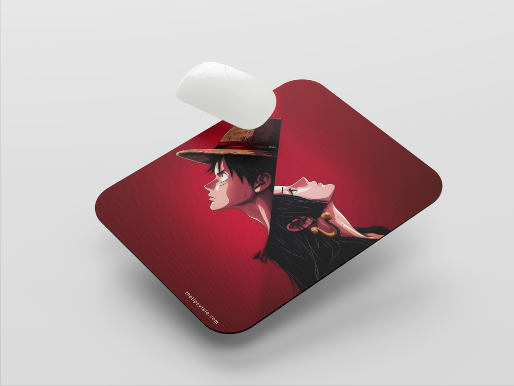 "LUFFY AND BOA" Mousepad Enhance Your Workspace with Style