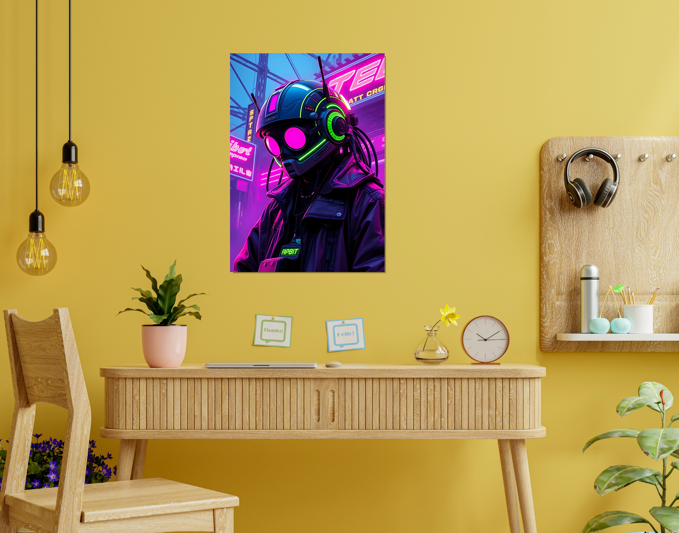 "AI Robot version Solider"- Shiny & Sturdy Metallic Poster  Art That Pops & Sticks