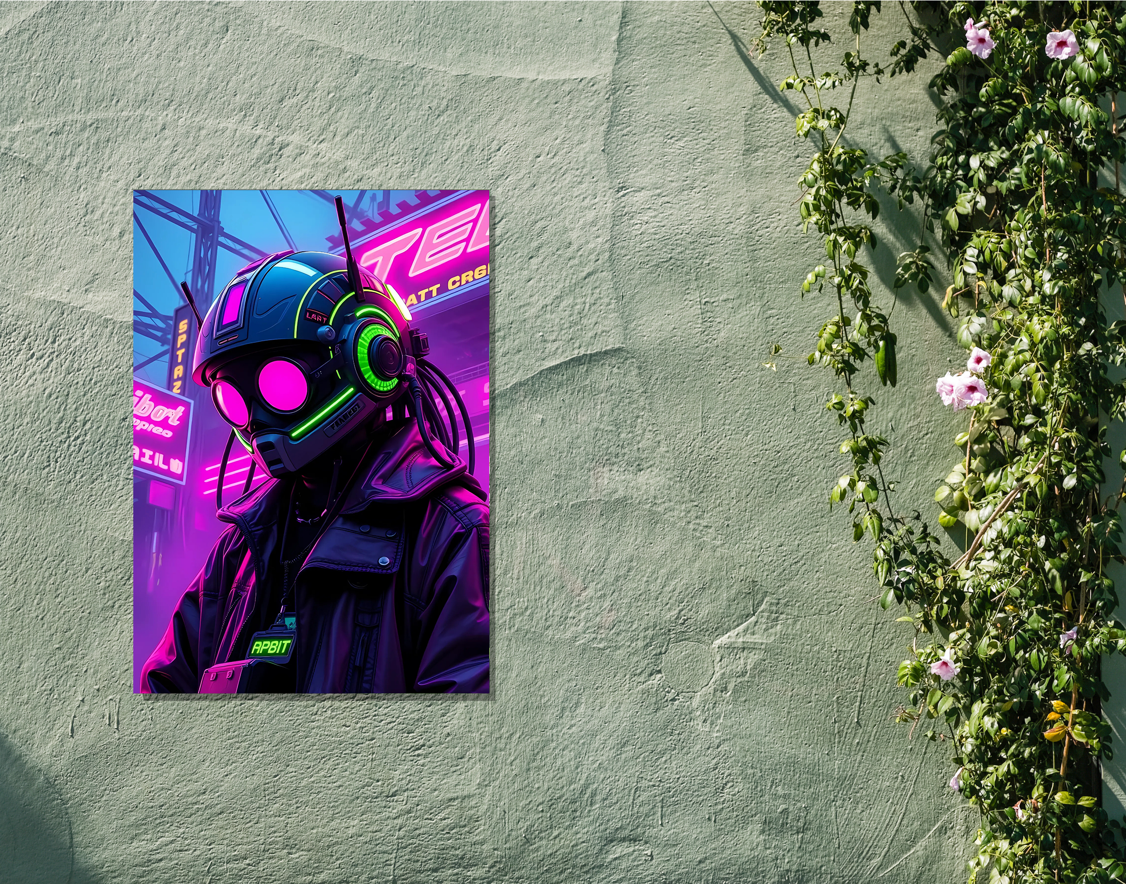 "AI Robot version Solider"- Shiny & Sturdy Metallic Poster  Art That Pops & Sticks