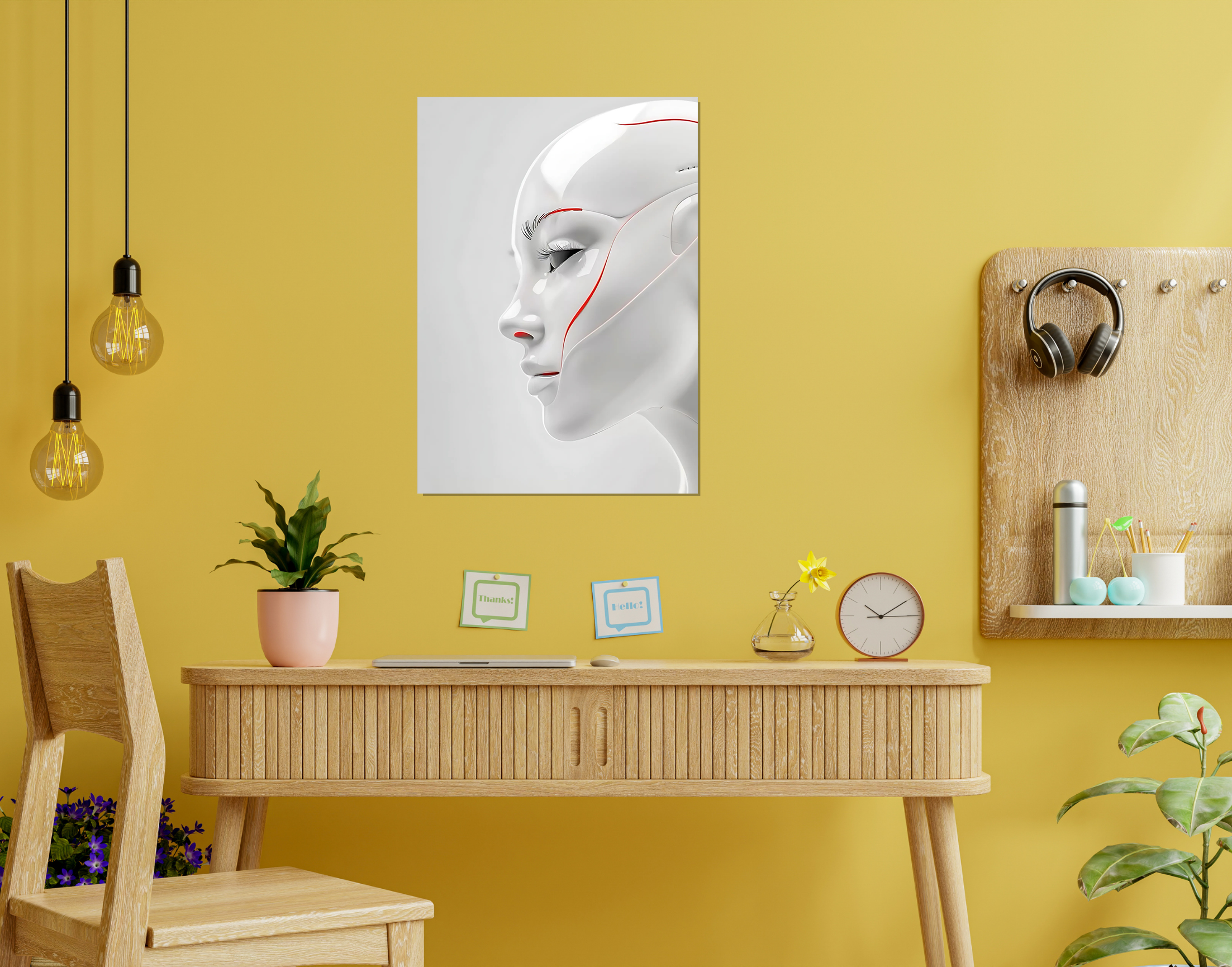 "I AM ROBOT-Women"- Shiny & Sturdy Metallic Poster  Art That Pops & Sticks