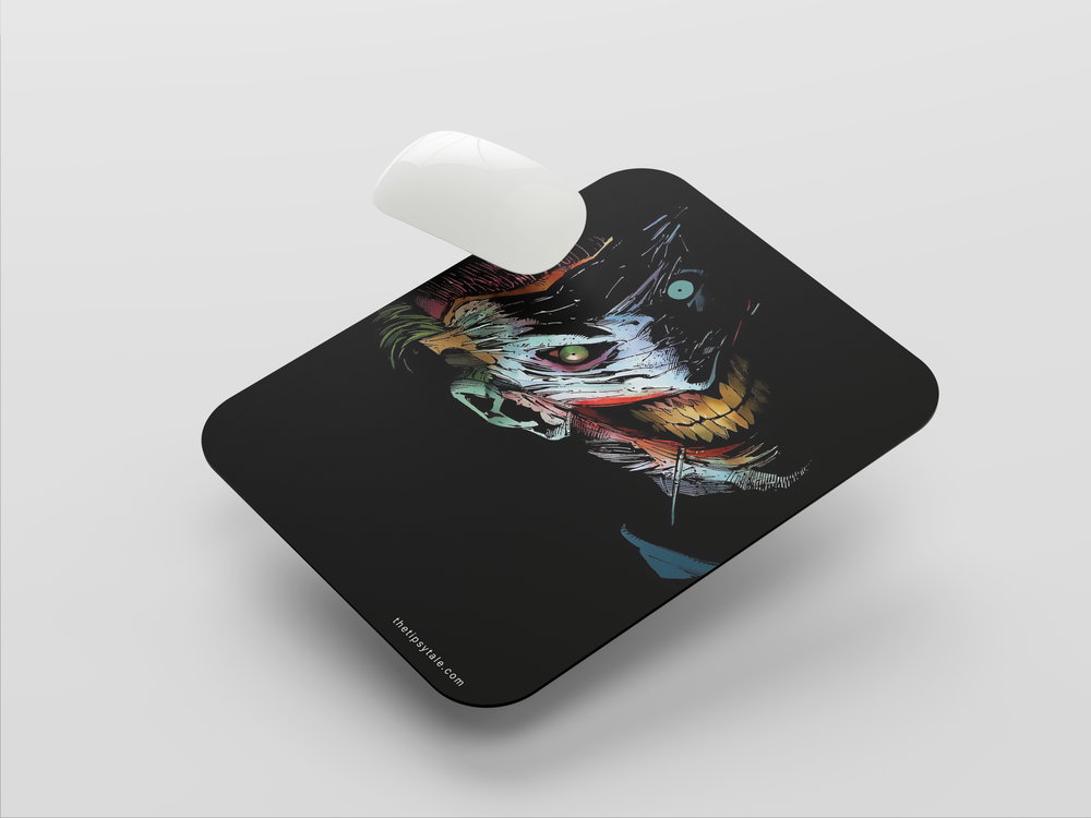 "THE JOKERS SMILE" Mousepad Enhance Your Workspace with Style