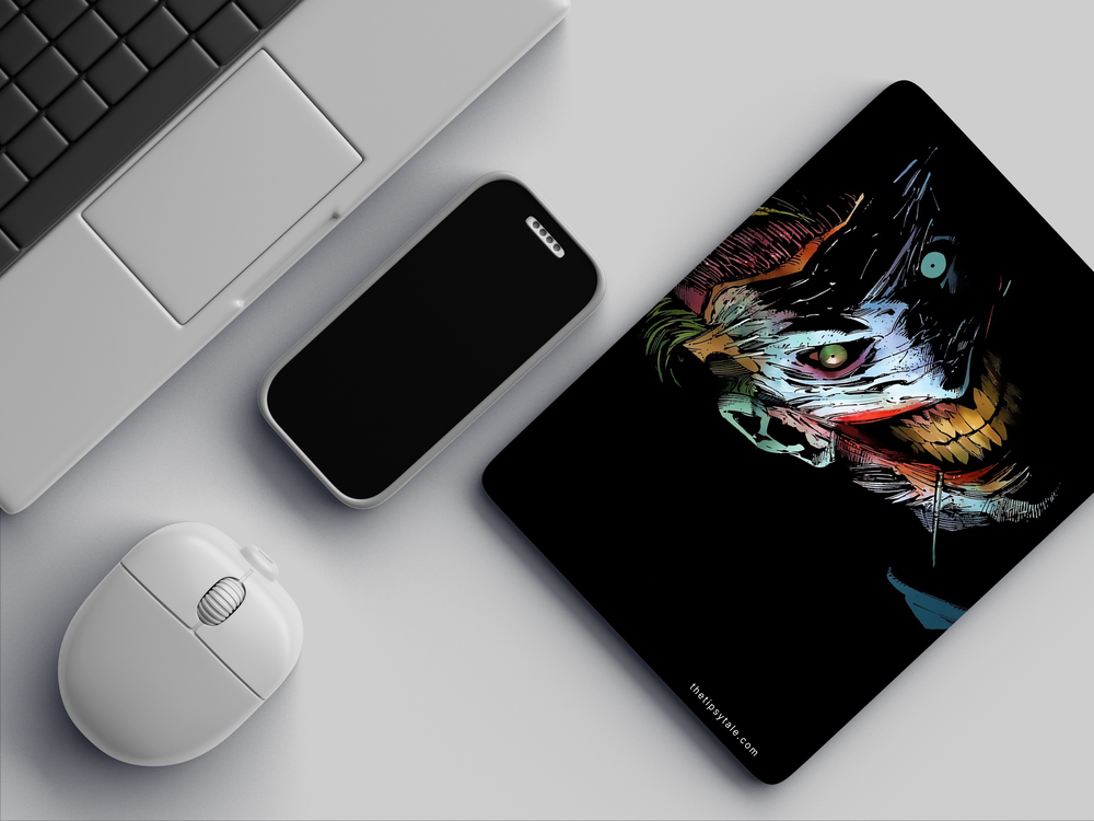 "THE JOKERS SMILE" Mousepad Enhance Your Workspace with Style