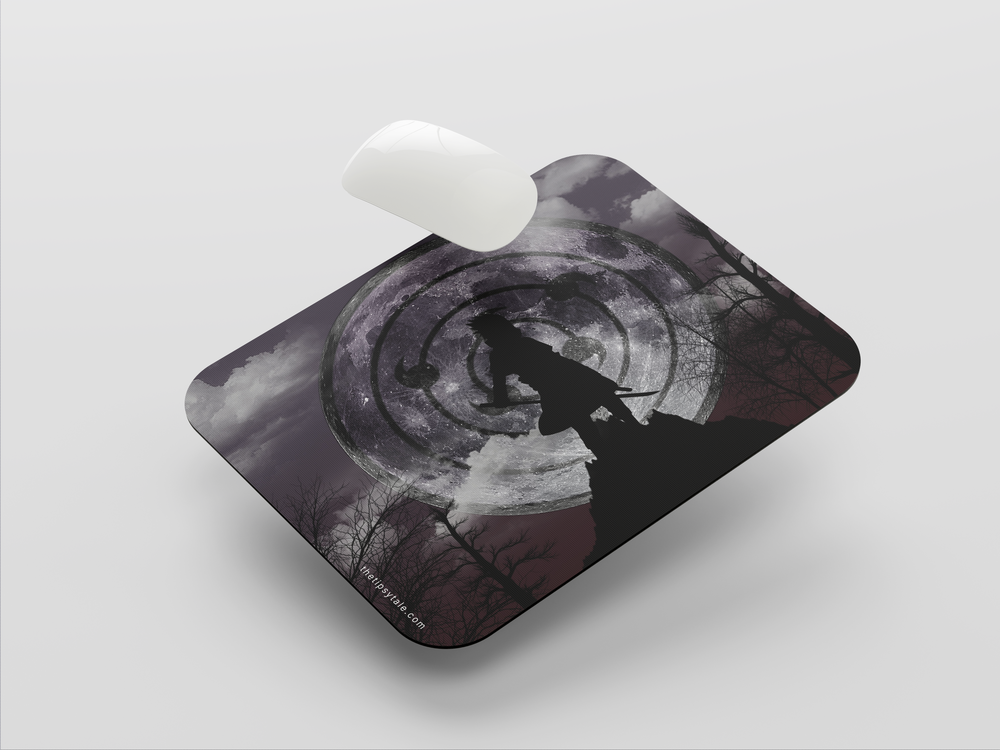 "SASUKE UCHIHA RINNEGAN SHARINGAN" Mousepad Enhance Your Workspace with Style