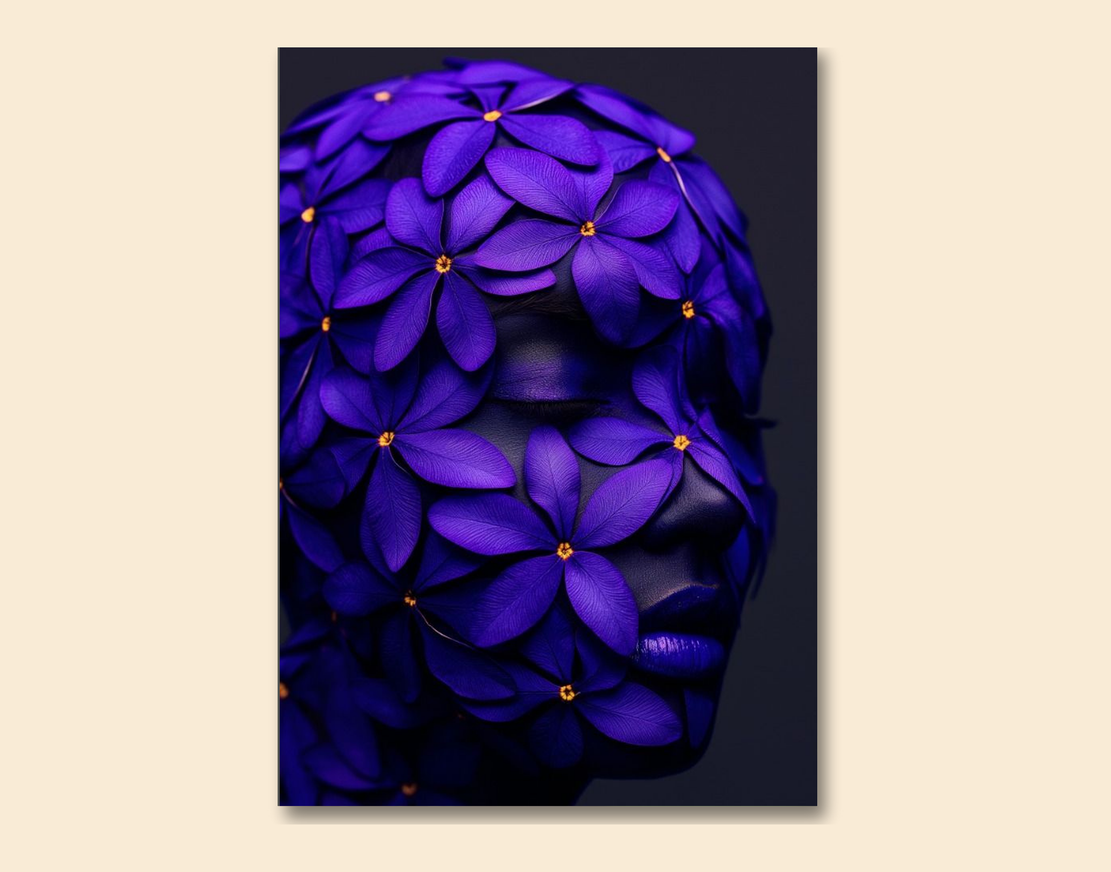 "I AM ROBOT-FLOWER WOMEN"- Shiny & Sturdy Metallic Poster  Art That Pops & Sticks