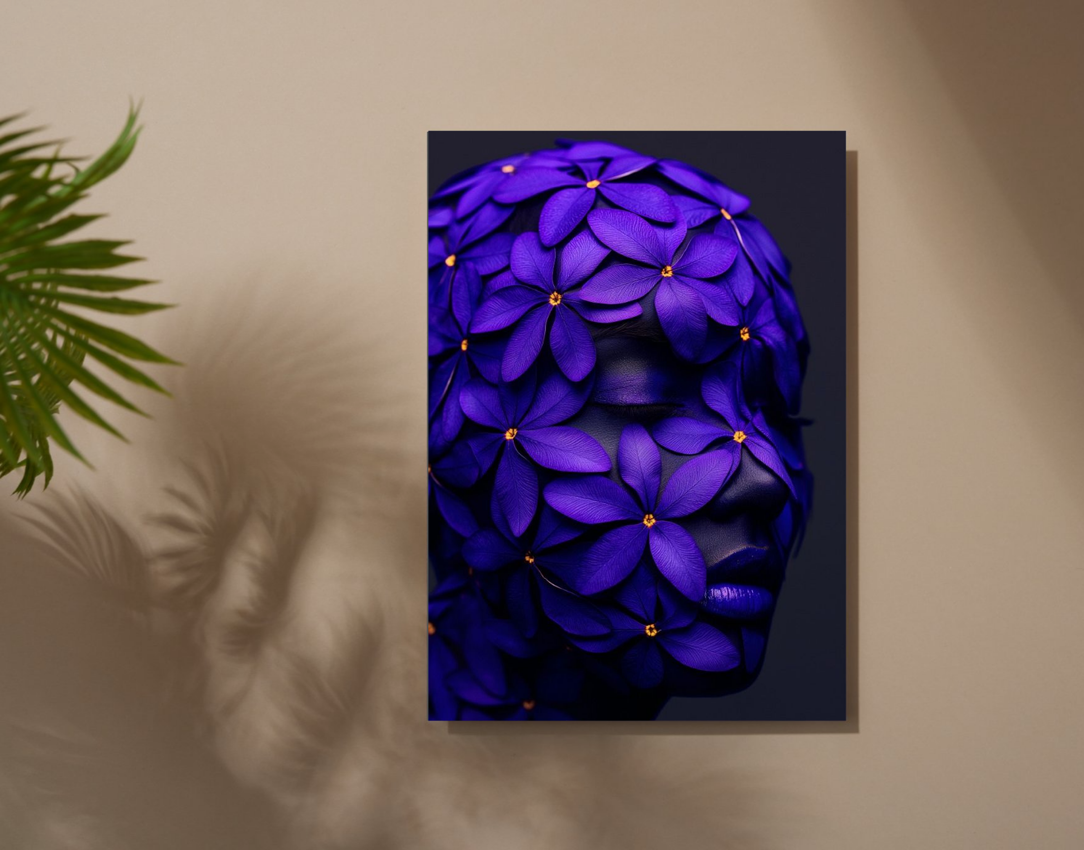"I AM ROBOT-FLOWER WOMEN"- Shiny & Sturdy Metallic Poster  Art That Pops & Sticks