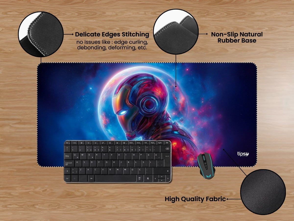 "Iron Man Digital Illustration" Gaming Mousepad Elevate Your Gaming Experience