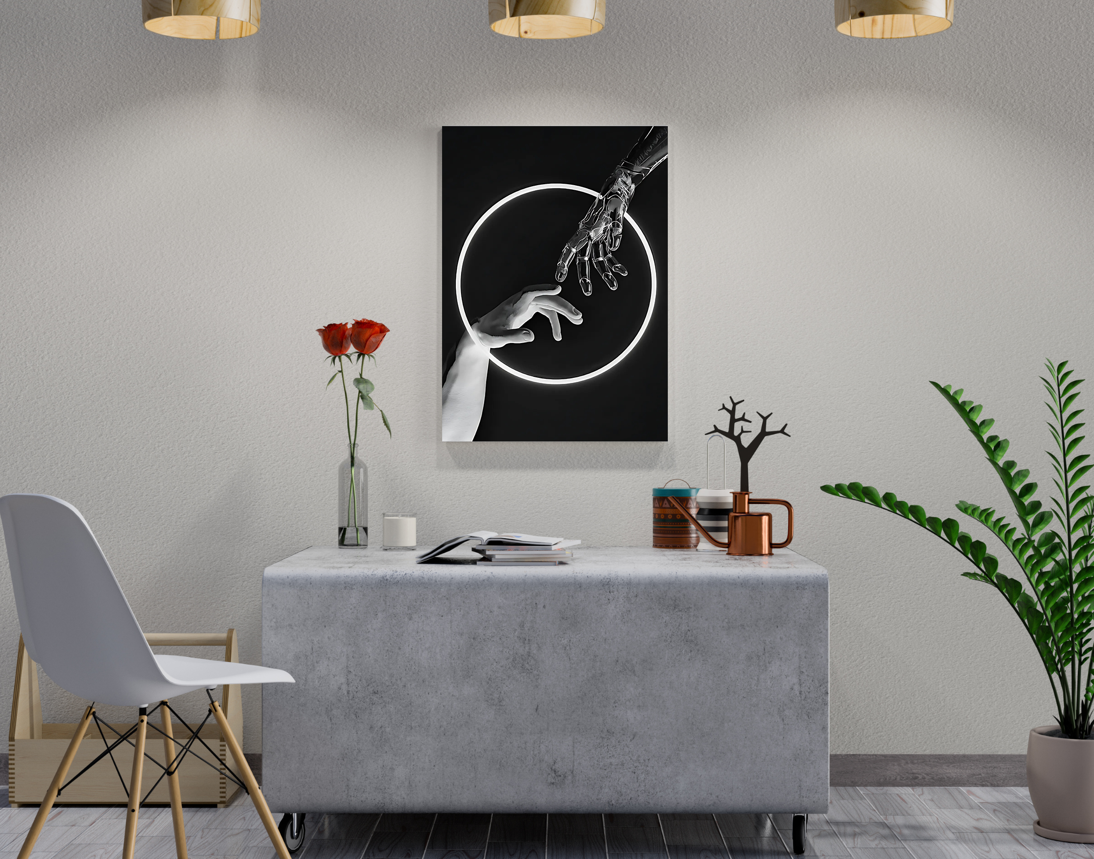 "Life And Death in a ring"- Shiny & Sturdy Metallic Poster  Art That Pops & Sticks