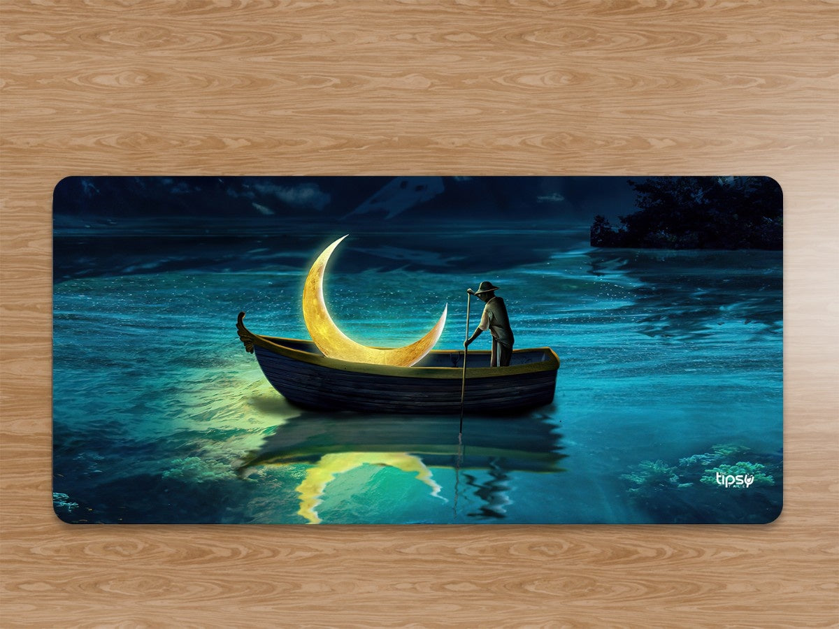 "Fishing the moon" Gaming Mousepad Elevate Your Gaming Experience