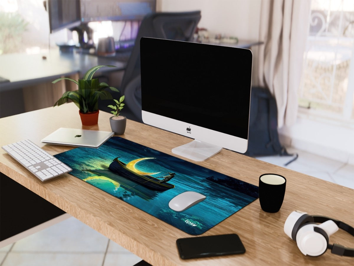 "Fishing the moon" Gaming Mousepad Elevate Your Gaming Experience