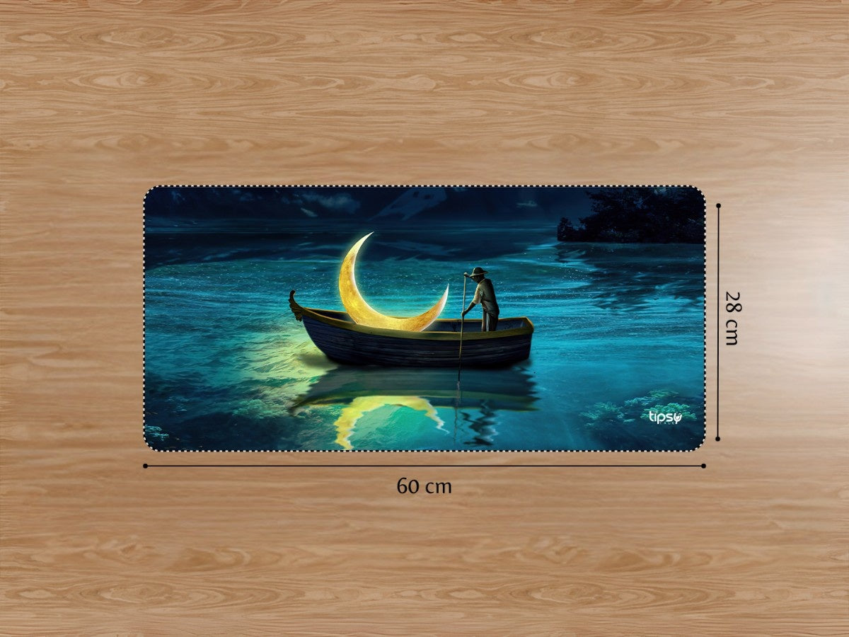 "Fishing the moon" Gaming Mousepad Elevate Your Gaming Experience