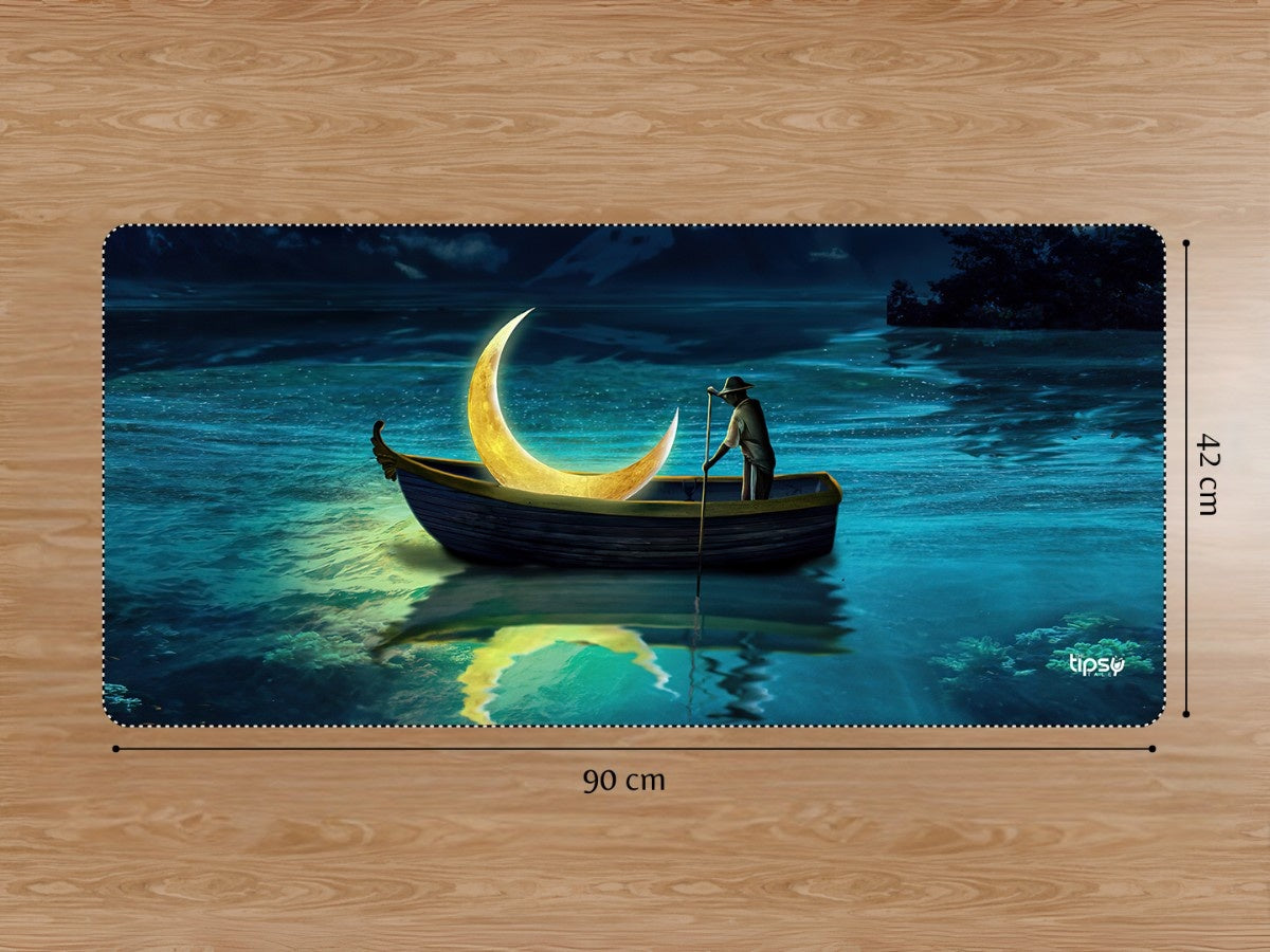 "Fishing the moon" Gaming Mousepad Elevate Your Gaming Experience