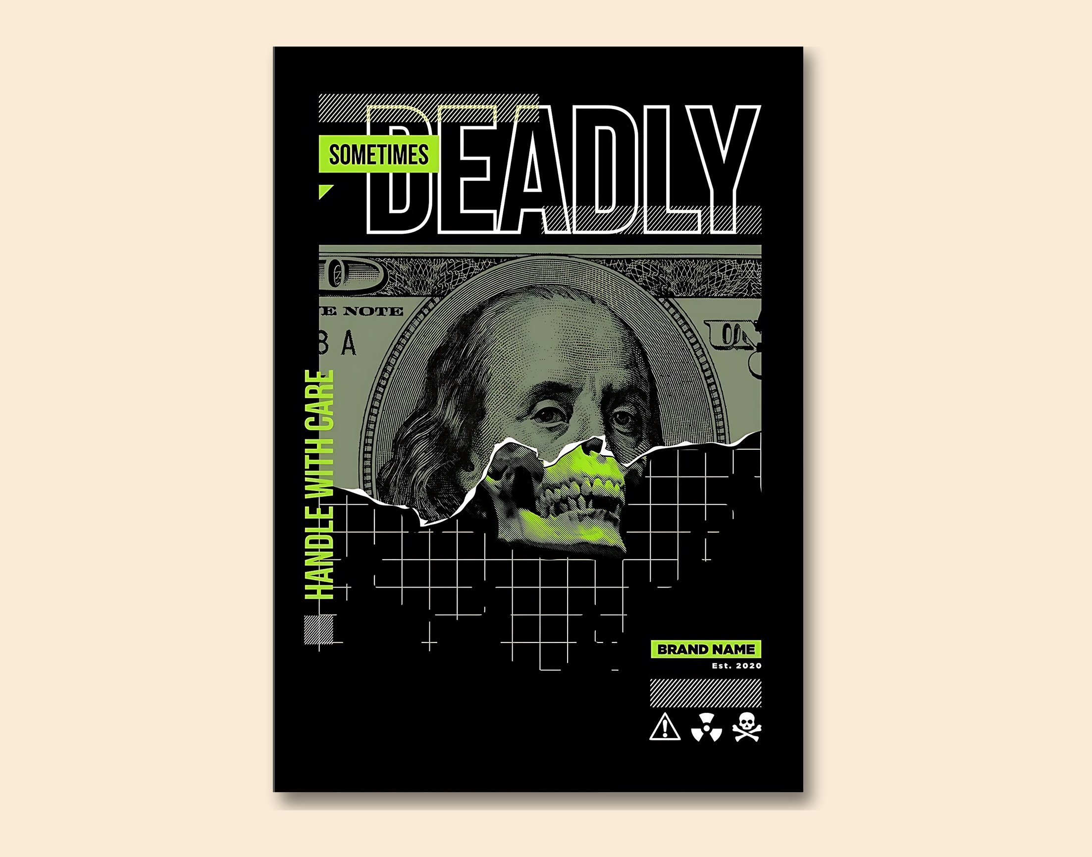 "IN THE WILD THOUGHTS"- Shiny & Sturdy Metallic Poster  Art That Pops & Sticks