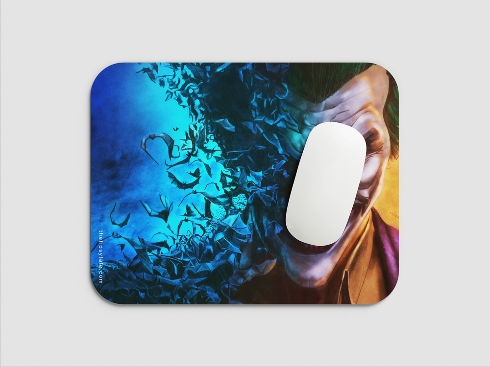 "JOKER FADING INTO BATS" Mousepad Enhance Your Workspace with Style