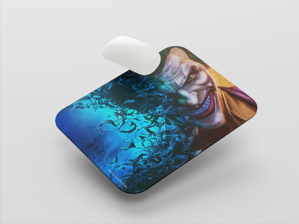 "JOKER FADING INTO BATS" Mousepad Enhance Your Workspace with Style