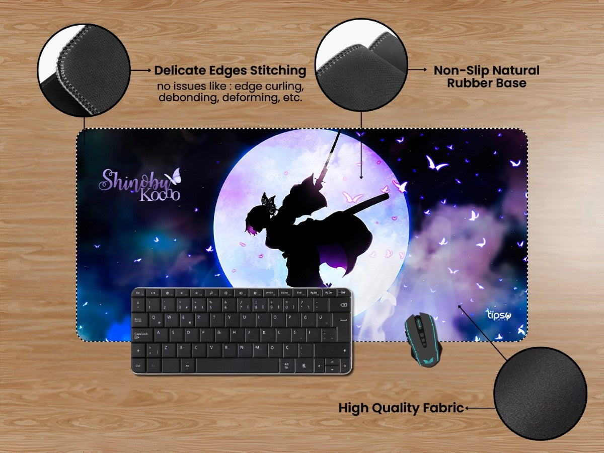 "Shinobu backlight of the moonlight" Gaming Mousepad Elevate Your Gaming Experience