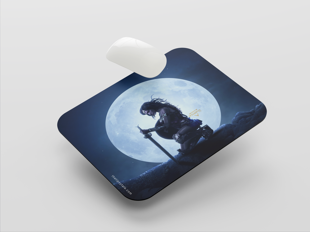 "WONDER WOMAN WITH MOON" Mousepad Enhance Your Workspace with Style