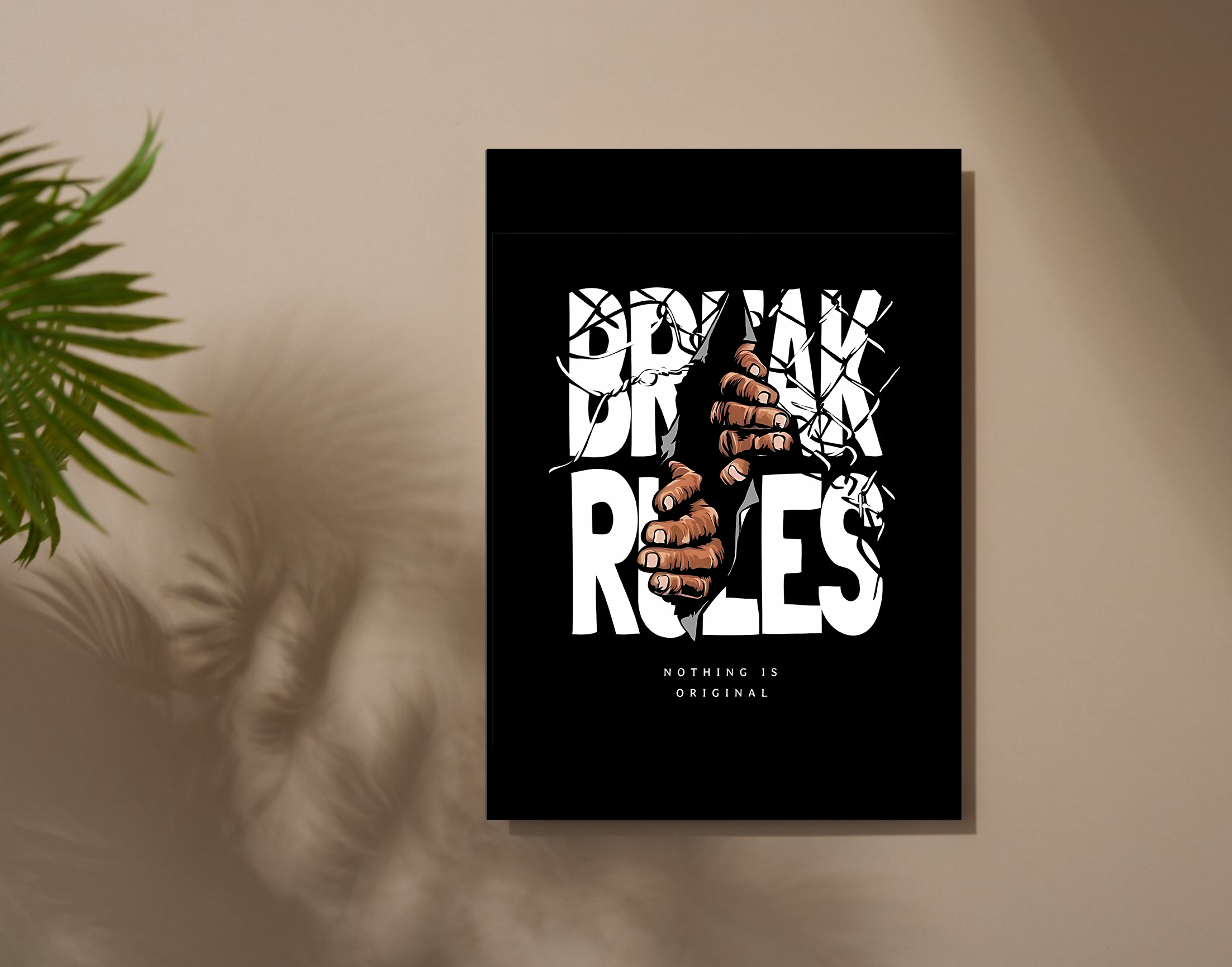 "Break Rules"- Shiny & Sturdy Metallic Poster  Art That Pops & Sticks