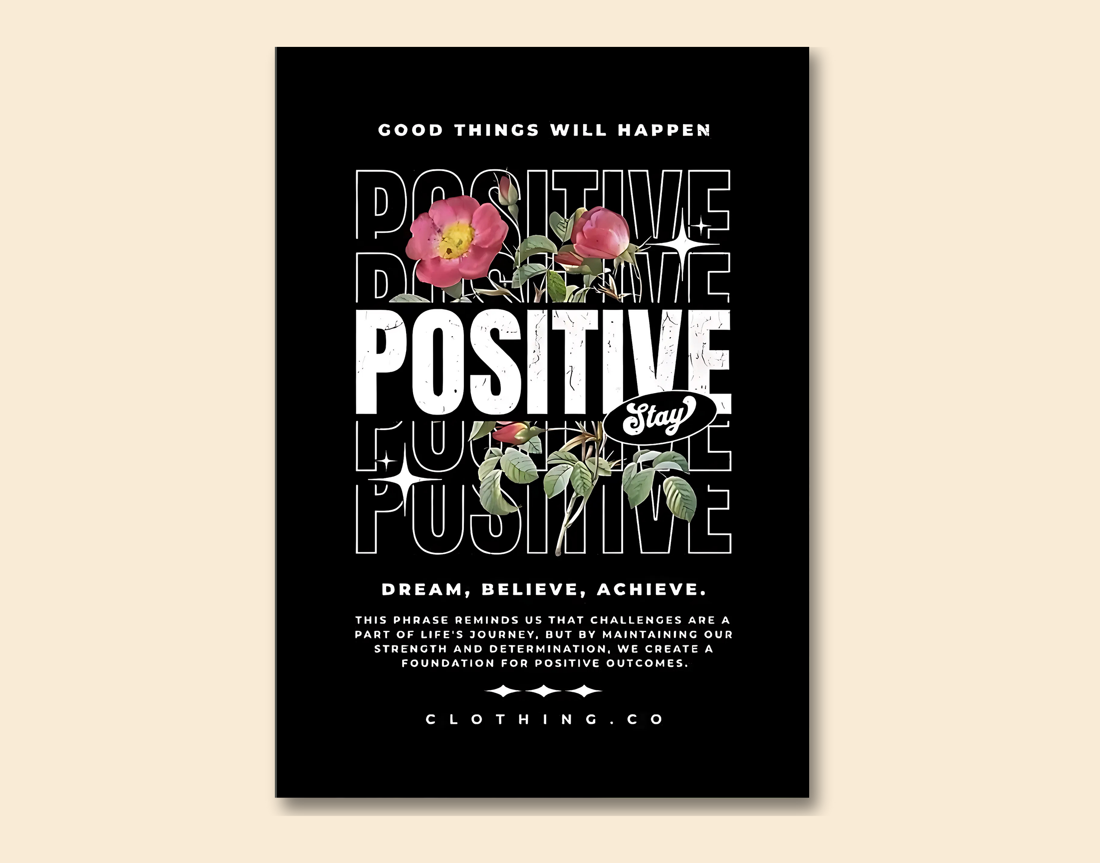 "Positive Theme Abstract"- Shiny & Sturdy Metallic Poster  Art That Pops & Sticks