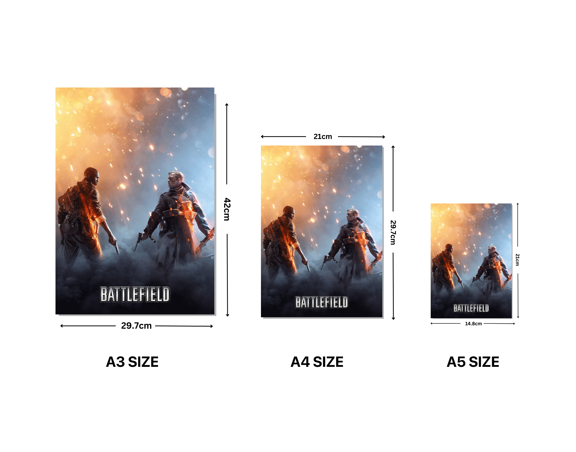 "BATTLEFIELD: GAMING"- Shiny & Sturdy Metallic Poster Art That Pops & Sticks (Literally!)