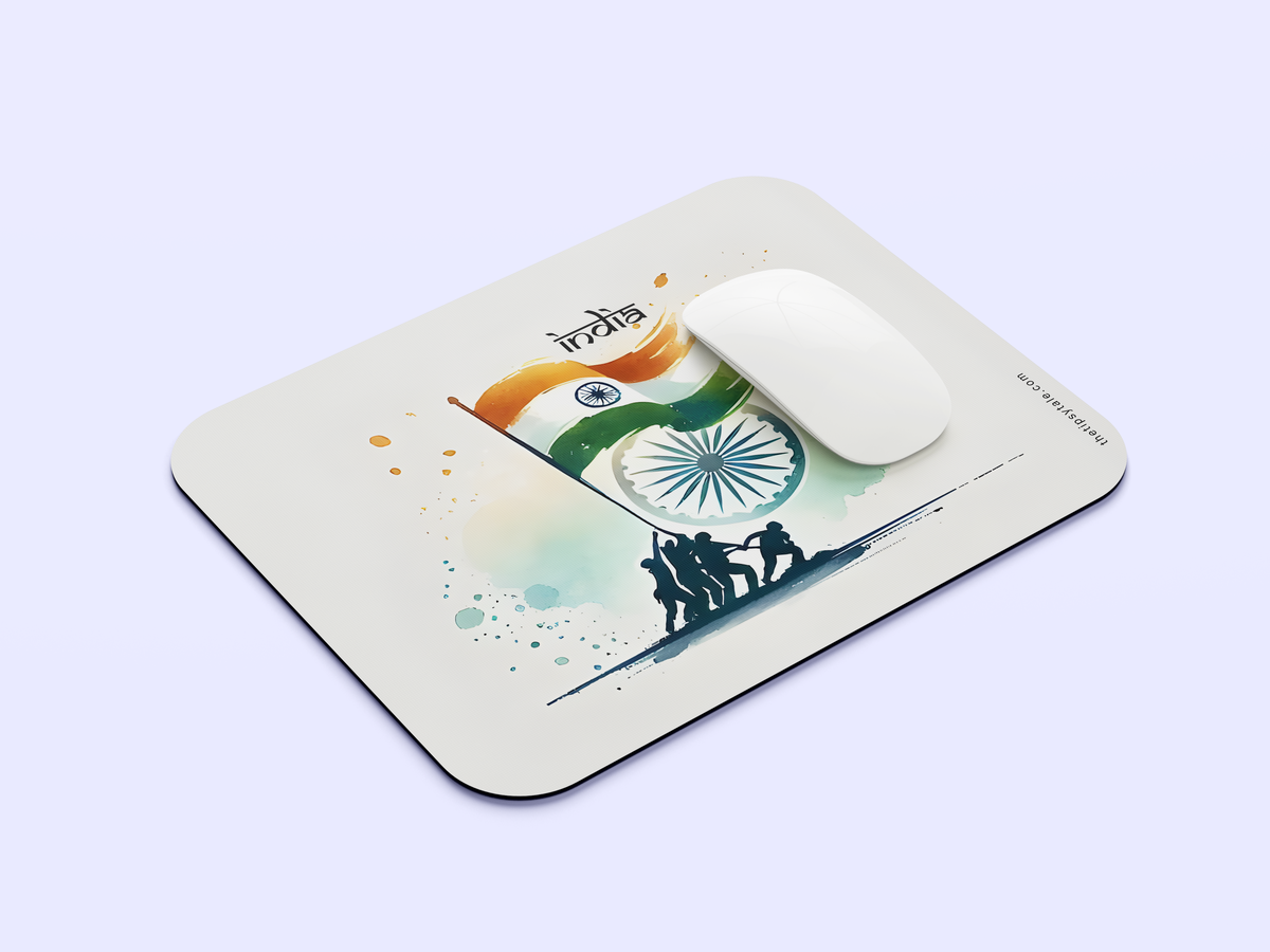 "Indian Flag Pride" Mousepad Enhance Your Workspace with Style