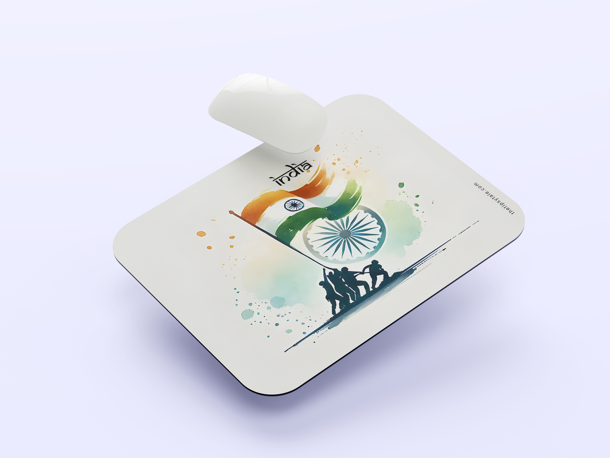 "Indian Flag Pride" Mousepad Enhance Your Workspace with Style