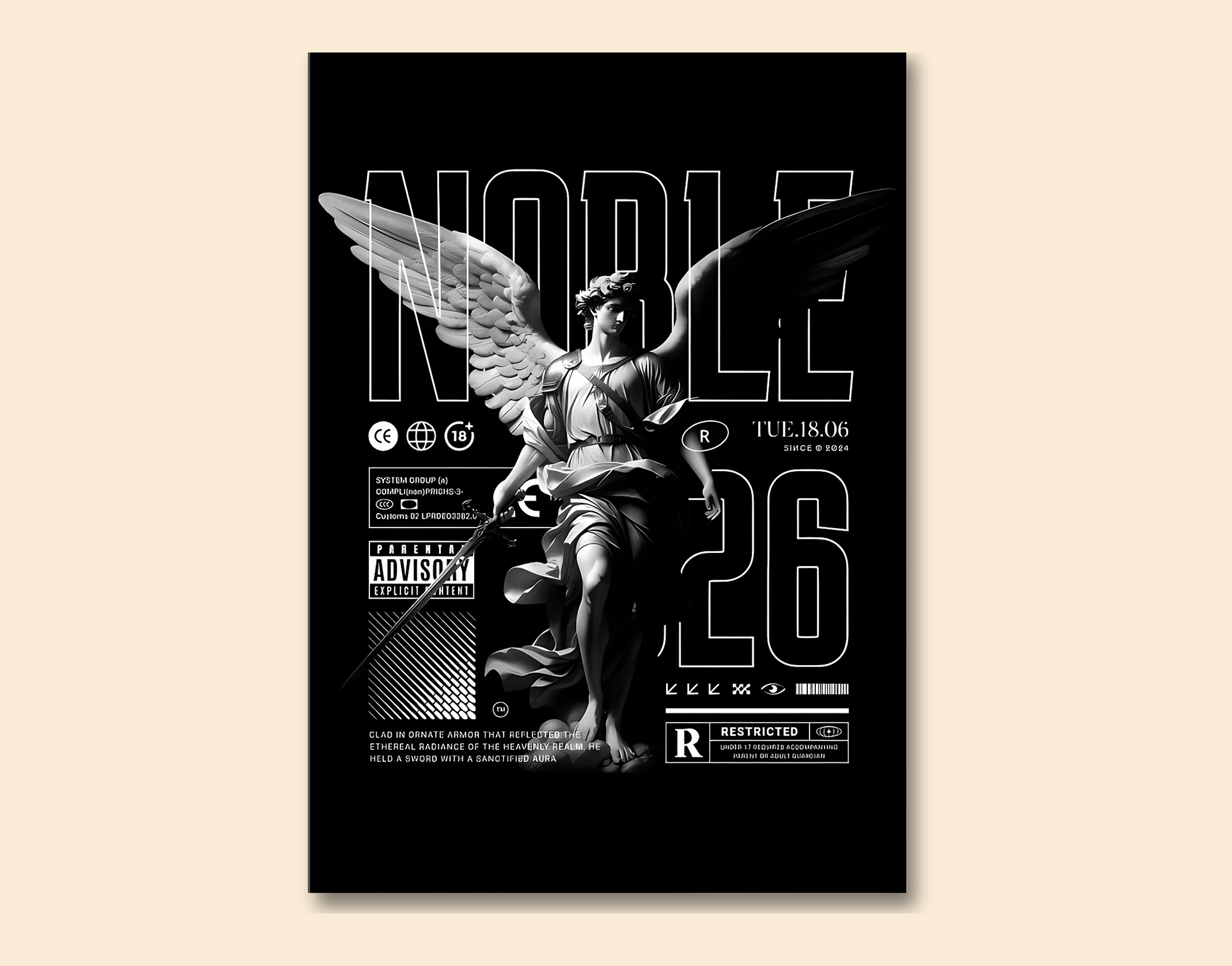 "Noble Man"- Shiny & Sturdy Metallic Poster  Art That Pops & Sticks