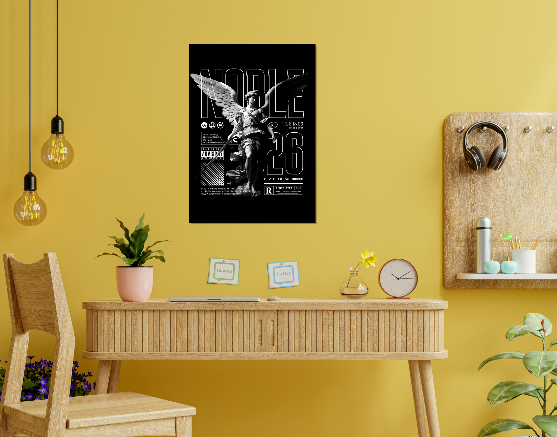 "Noble Man"- Shiny & Sturdy Metallic Poster  Art That Pops & Sticks