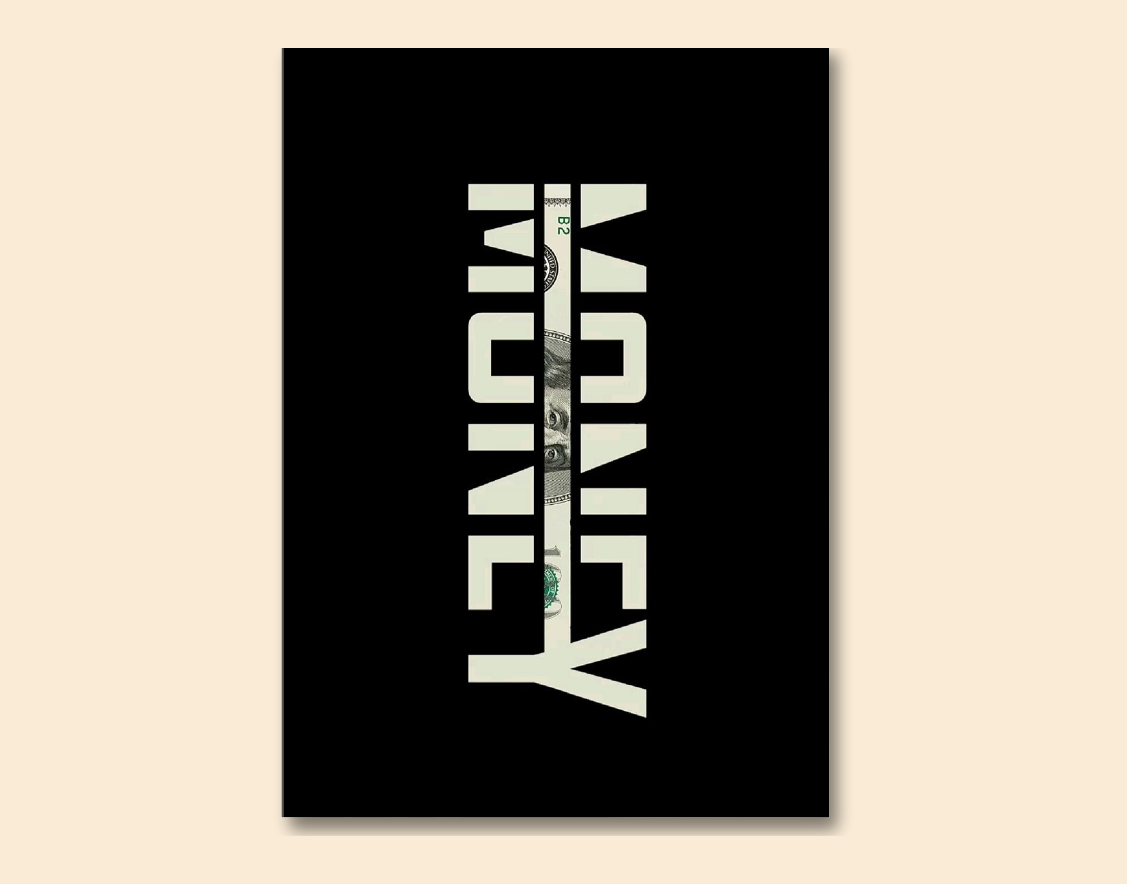 "Money Dollar"- Shiny & Sturdy Metallic Poster  Art That Pops & Sticks