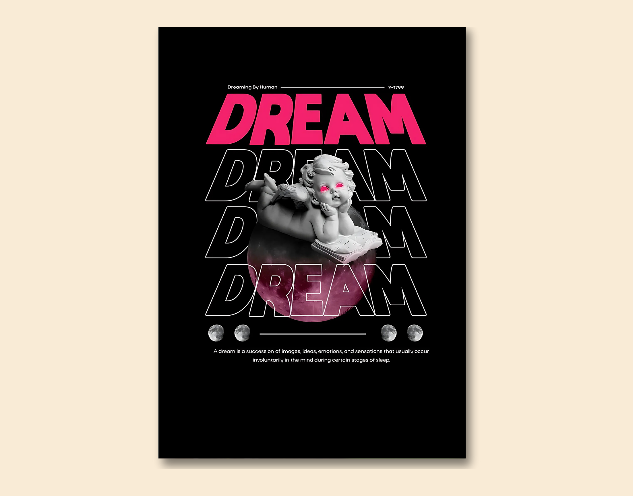 "Dream On:Cupid"- Shiny & Sturdy Metallic Poster  Art That Pops & Sticks