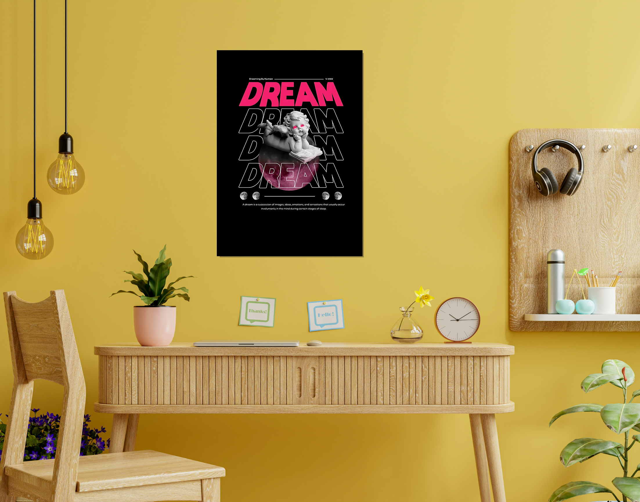"Dream On:Cupid"- Shiny & Sturdy Metallic Poster  Art That Pops & Sticks