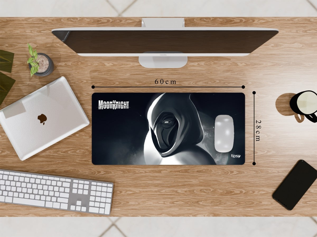 "Moon Knight Monochrome" Gaming Mousepad Elevate Your Gaming Experience