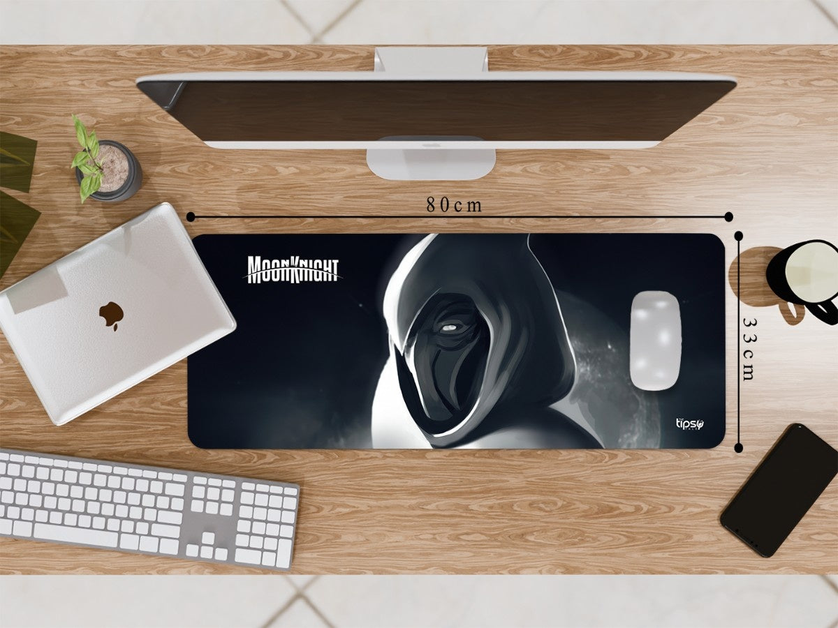 "Moon Knight Monochrome" Gaming Mousepad Elevate Your Gaming Experience