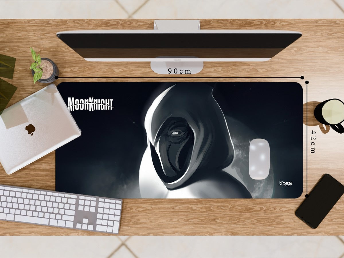 "Moon Knight Monochrome" Gaming Mousepad Elevate Your Gaming Experience