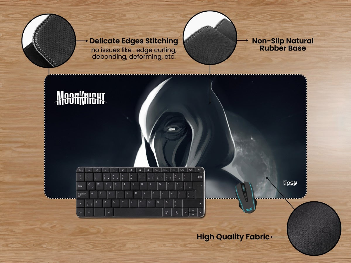 "Moon Knight Monochrome" Gaming Mousepad Elevate Your Gaming Experience