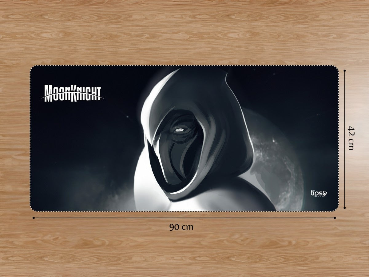 "Moon Knight Monochrome" Gaming Mousepad Elevate Your Gaming Experience