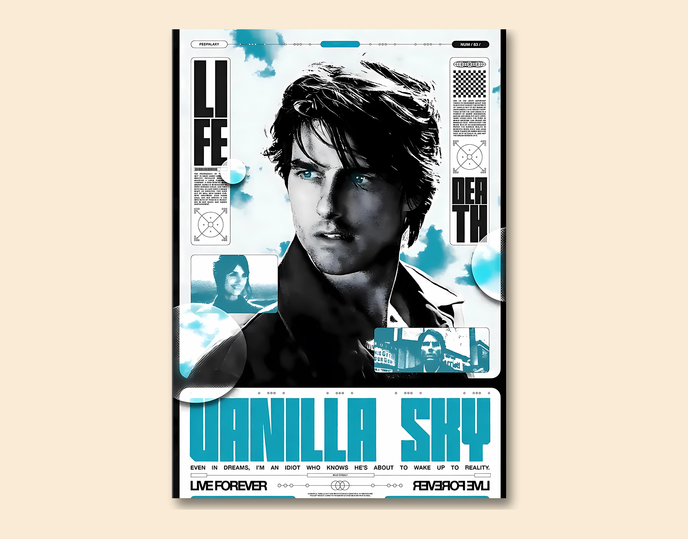 "Tom Cruise: Hollywood Poster"- Shiny & Sturdy Metallic Poster  Art That Pops & Sticks