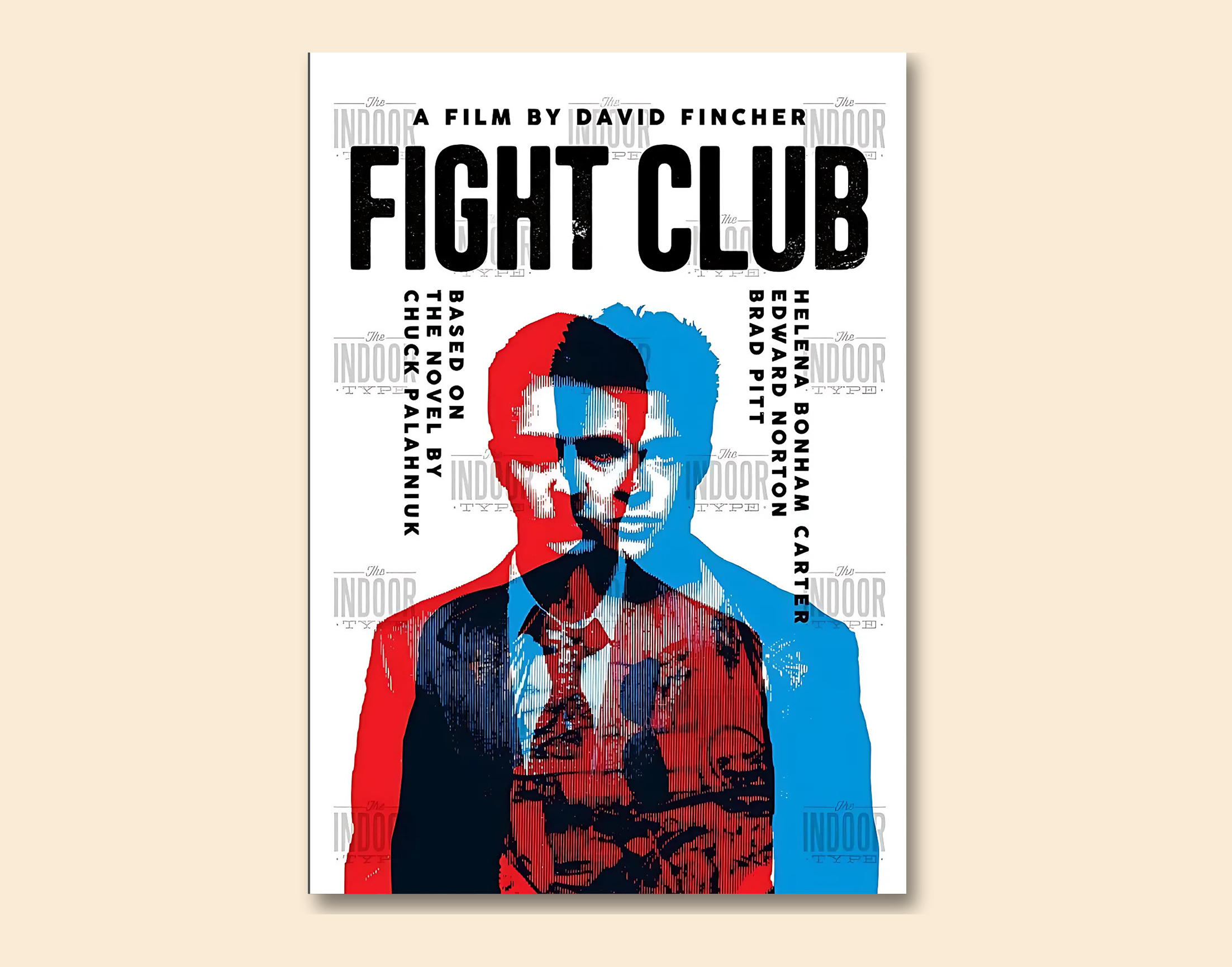 "Fight Club:Hollywood Poster"- Shiny & Sturdy Metallic Poster  Art That Pops & Sticks