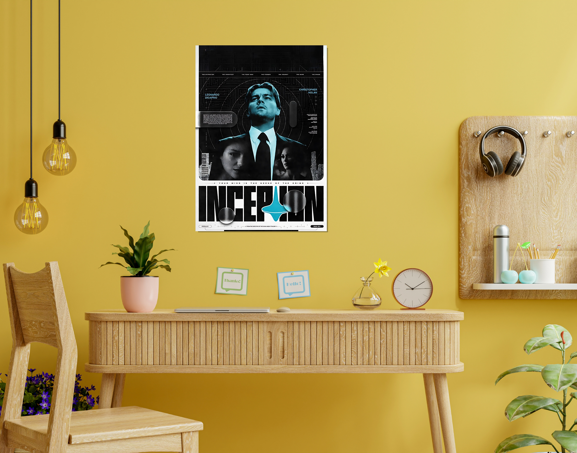 "Inception:Hollywood Poster"- Shiny & Sturdy Metallic Poster  Art That Pops & Sticks