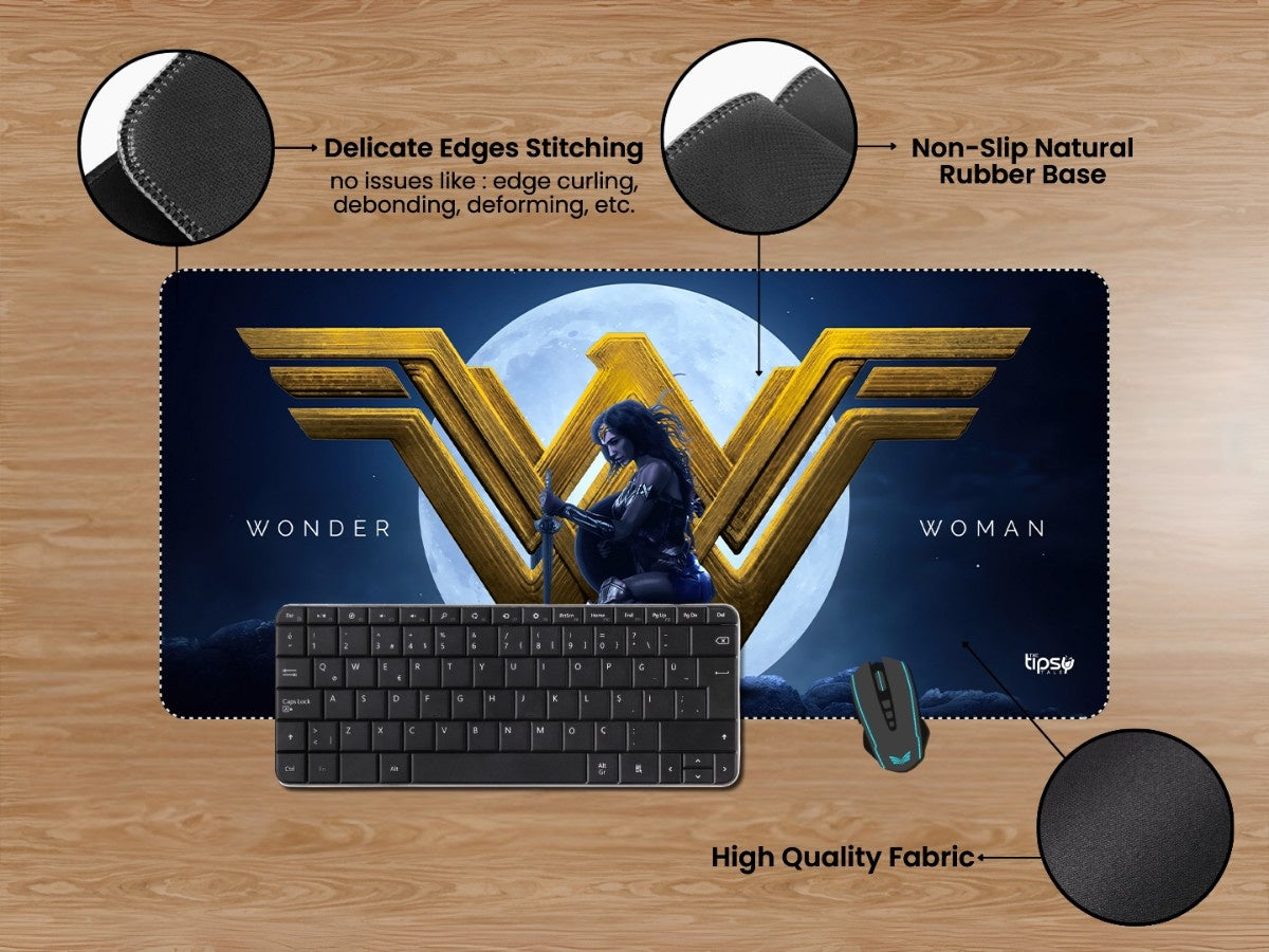 "Wonder woman with moon" Gaming Mousepad Elevate Your Gaming Experience