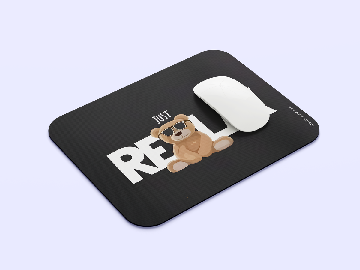 "Just Relax : Bear Vibes" Mousepad Enhance Your Workspace with Style
