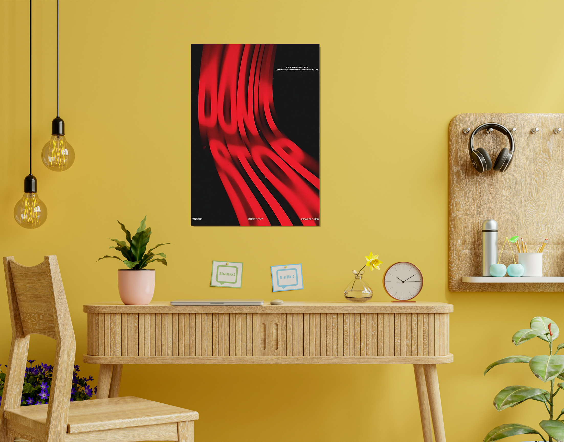 "KEEP UP THE MOTIVATION"- Shiny & Sturdy Metallic Poster  Art That Pops & Sticks