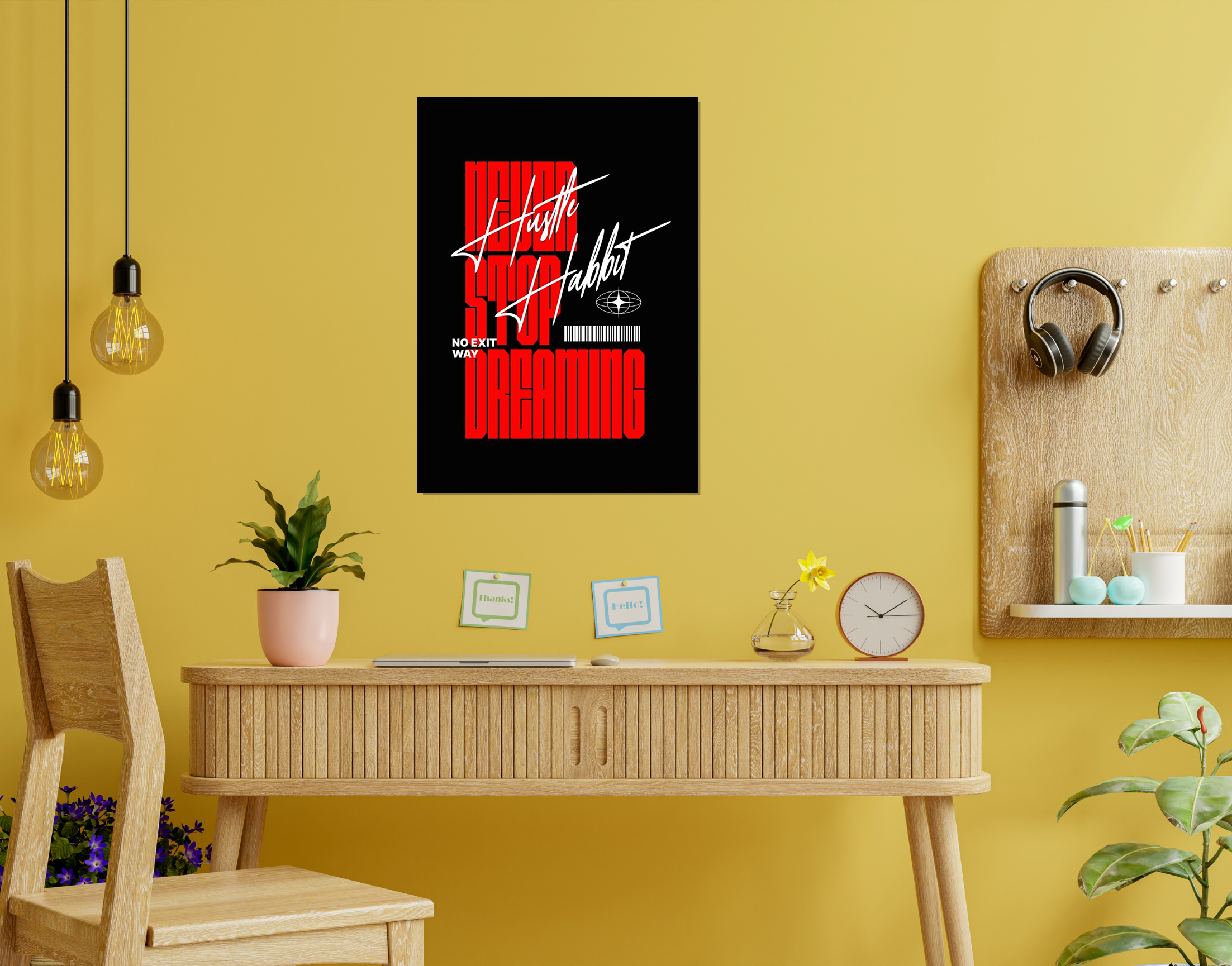 "Hustle Habit Check"- Shiny & Sturdy Metallic Poster  Art That Pops & Sticks