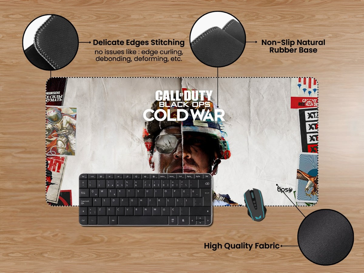 "Call of Duty Blacks Ops Cold War." Gaming Mousepad Elevate Your Gaming Experience