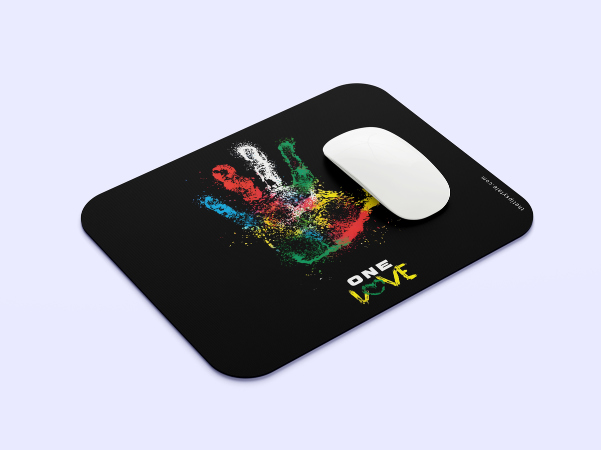 "One Love: High Five" Mousepad Enhance Your Workspace with Style