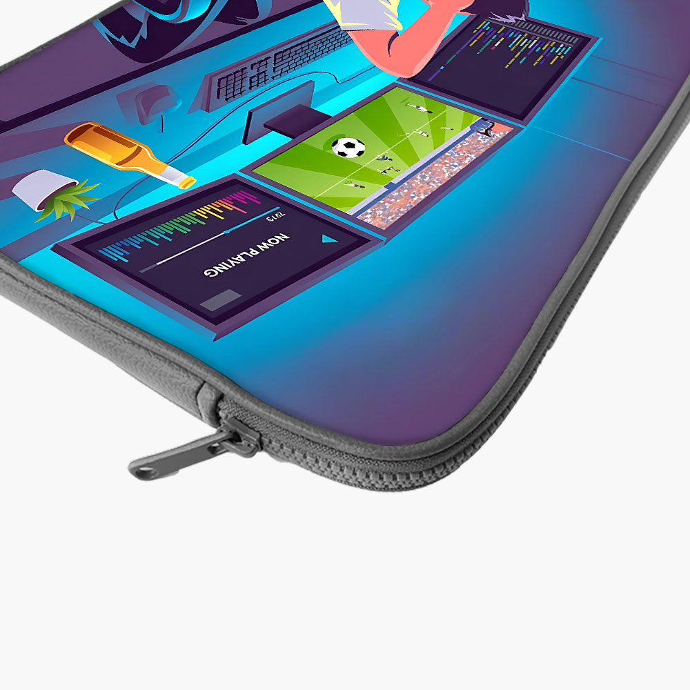 "Multi Screen Gamer" Laptop Sleeves:Bold Modern Design for Every Size