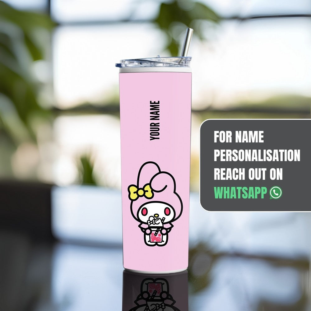 "Hello Kitty: My Melody Pink" Tumbler with Metal Straw