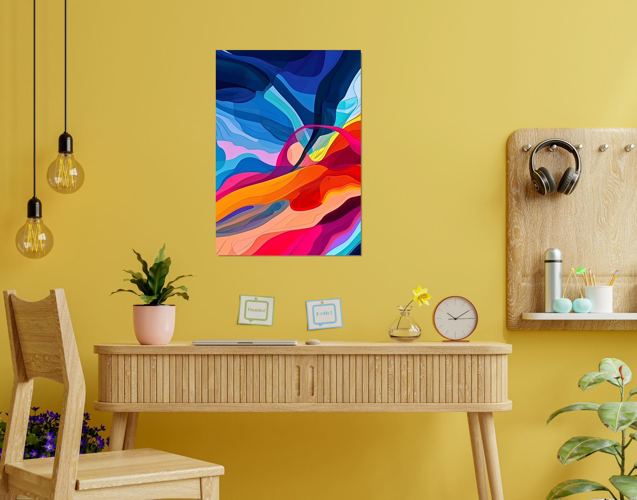 "ABSTRACT PAINTING ART"- Shiny & Sturdy Metallic Poster  Art That Pops & Sticks