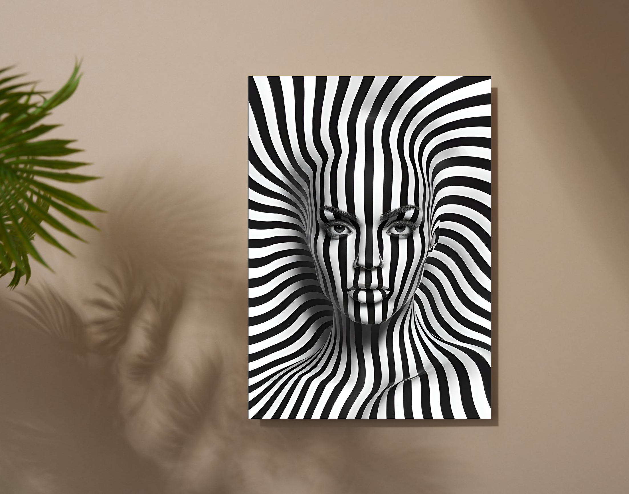"B&W TECHNO WOMEN"- Shiny & Sturdy Metallic Poster  Art That Pops & Sticks